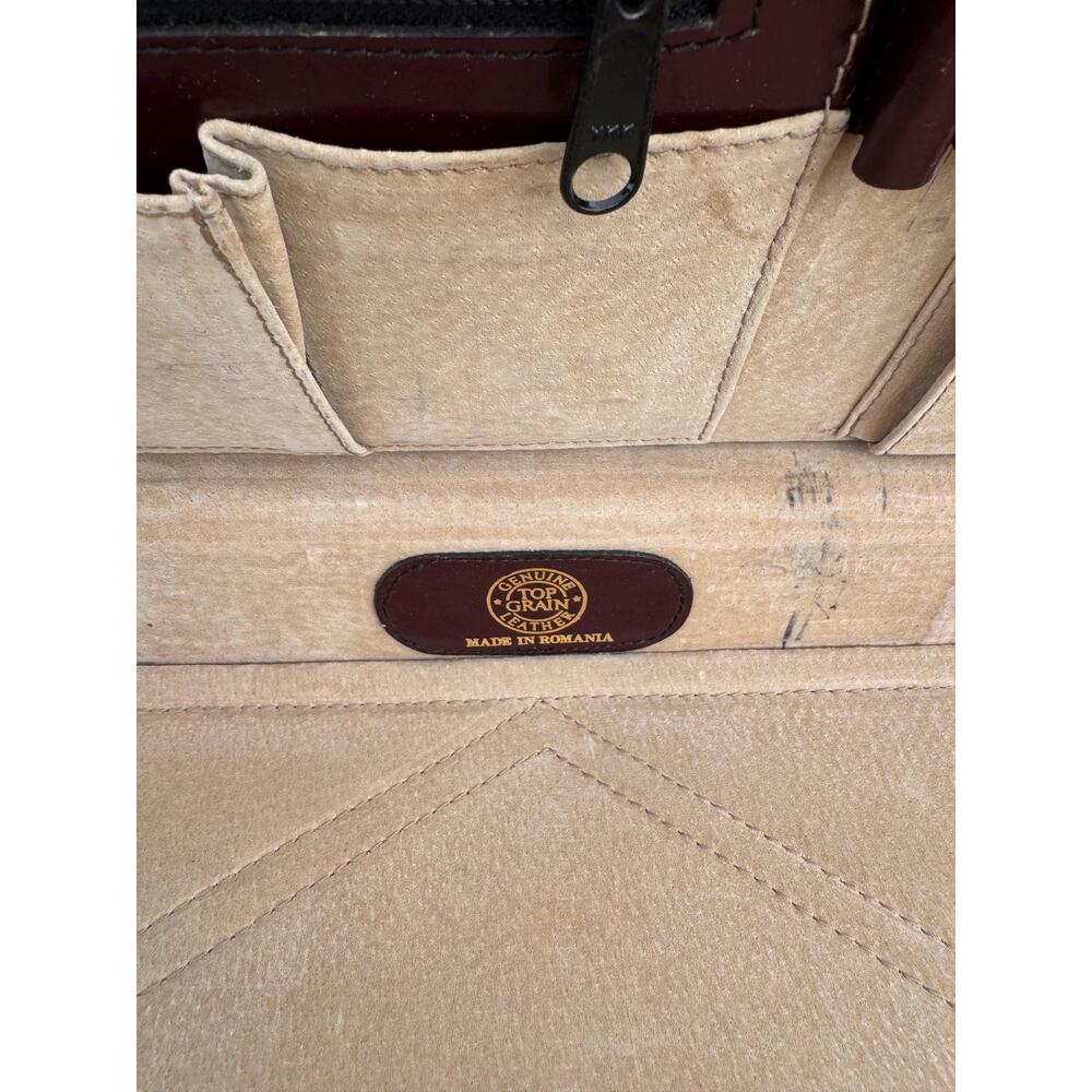 Top Grain Leather Bag Vintage leather briefcase lawyer doctor pilot document - Picture 14 of 16